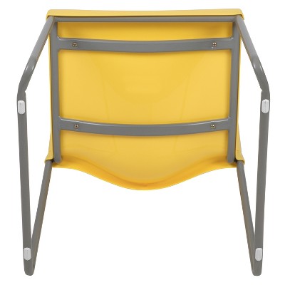 Yellow Ergonomic Armless Stacking Reception Chair