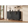 Okak Modern Storage Cabinet With 4 Door & Adjustable Shelf, Wood Sideboard Buffet Cabinet Ample Storage for Living Room,Diningroom,Kitchen - 2 of 4