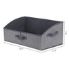 Unique Bargains Collapsible Trapezoidal Storage Bin with Handles for Shelves Closet 1 Pack - 4 of 4