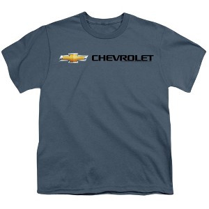 Chevrolet Chevy Bowtie Wide Front Kids T Shirt For Youth, Slate - 1 of 3