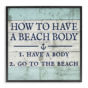 Stupell Industries Sassy Beach Body Steps, 17" x 17" - 1 of 4
