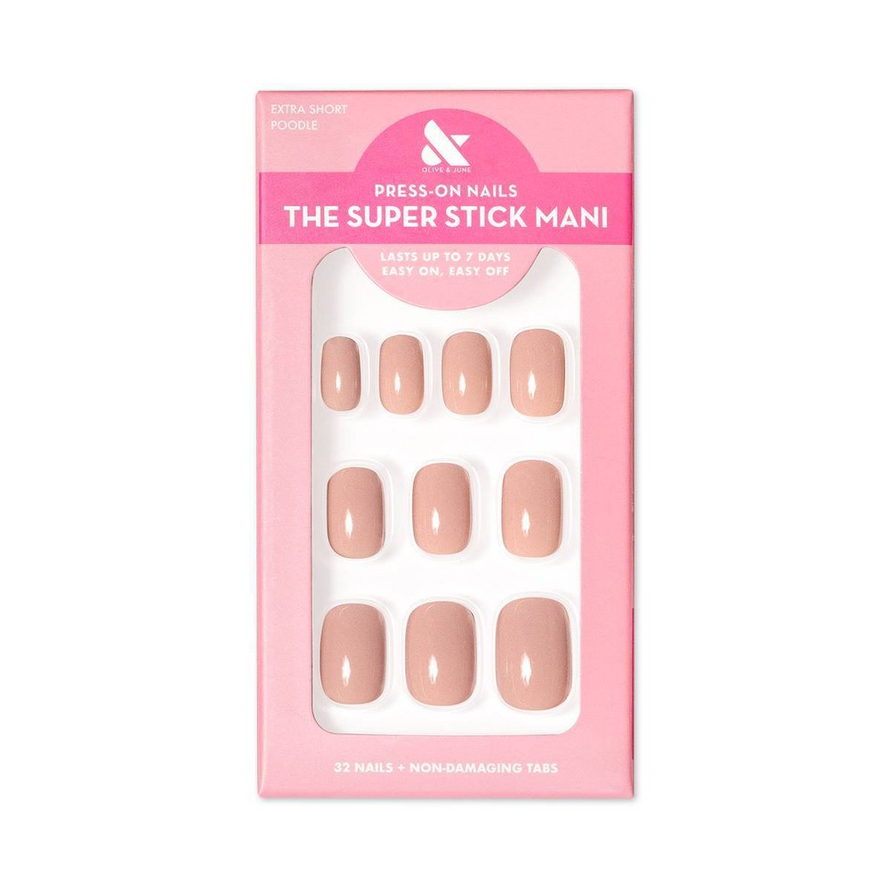 Olive & June Fake Nails - XS Squoval - Poodle - 32ct