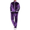 COOFANDY Mens Tracksuit 2 Piece Set Velour Sweatsuit Jogging Suits Full Zip Jacket Pants Outfits - 2 of 4