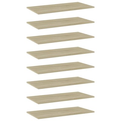 Jinxuny Bookshelf Boards 8 pcs Sonoma Oak 31.5"x15.7"x0.6" Chipboard