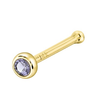 thumbnail image 2 of 18ct White Gold 1.5mm Crystal Nose Stud – Bezel Set, 20g, Handmade In Australia 2 of 4