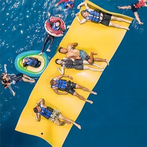 Huxxion Floating Water Mat 9/12/18 Ft, 3 Layer Tear Resistant XPE Foam Floating Mat for Lake Pool Beach and Ocean - 1 of 4