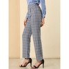 INSPIRE CHIC Women's Plaid Elastic Waist Casual Work Office Long Pants - 4 of 4