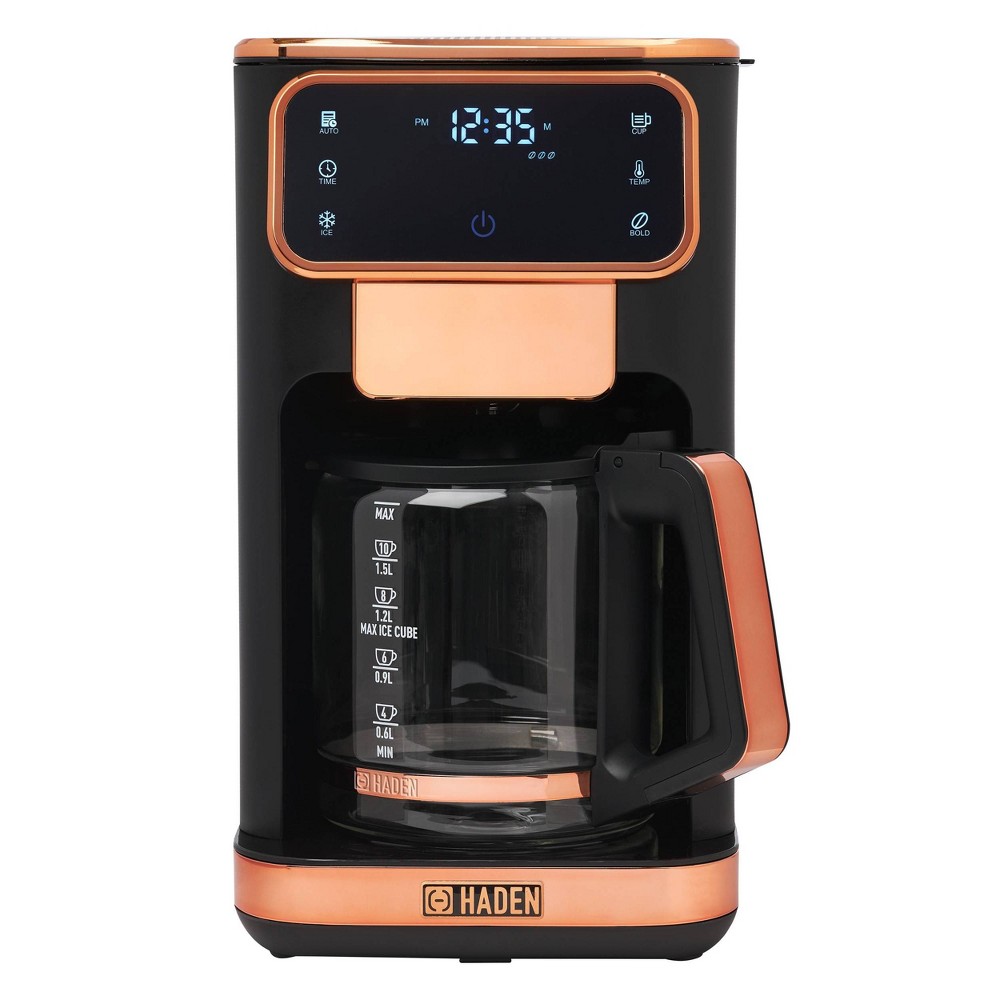 HADEN 12c Hot & Iced Digital Drip Coffee Maker Black and Coppper