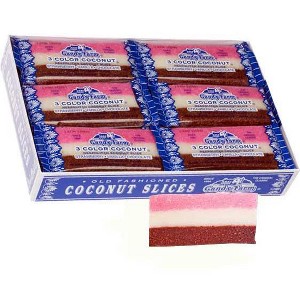 Neapolitan Old Fashioned Coconut Slices – Nostalgic Candy by Candy Farm – Available in 1 Pack, 6 Pack, or 24 Pack - 1 of 4
