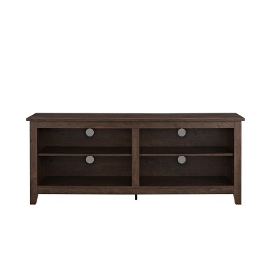 GlasFlength TV Stands and Consoles TV Console Table TV Center TV Stand with Storage Shelves Elegant for Living Room, Brown, 58"*16"*24"