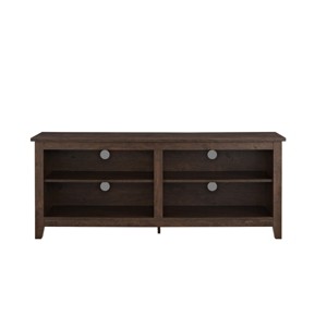 GlasFlength TV Stands and Consoles TV Console Table TV Center TV Stand with Storage Shelves Elegant for Living Room, Brown, 58"*16"*24" - 1 of 4