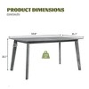Bestier Dining Table, 60" Kitchen Room Table for 4-6 People, Large Wooden Rectangular Dinner Table for Dining Room, Home Office, Living Room - 4 of 4