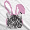 Womens Holiday Cat T Shirt Funny Kitten In Bunny Ears Cute Lover Spring Tee - Crazy Dog Women's T Shirt - 2 of 4