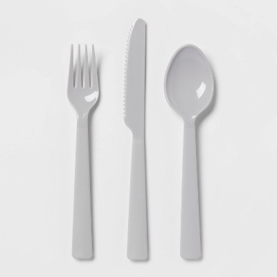 5pc Matte Finish Flatware Set Black - Hearth & Hand™ With Magnolia : Target