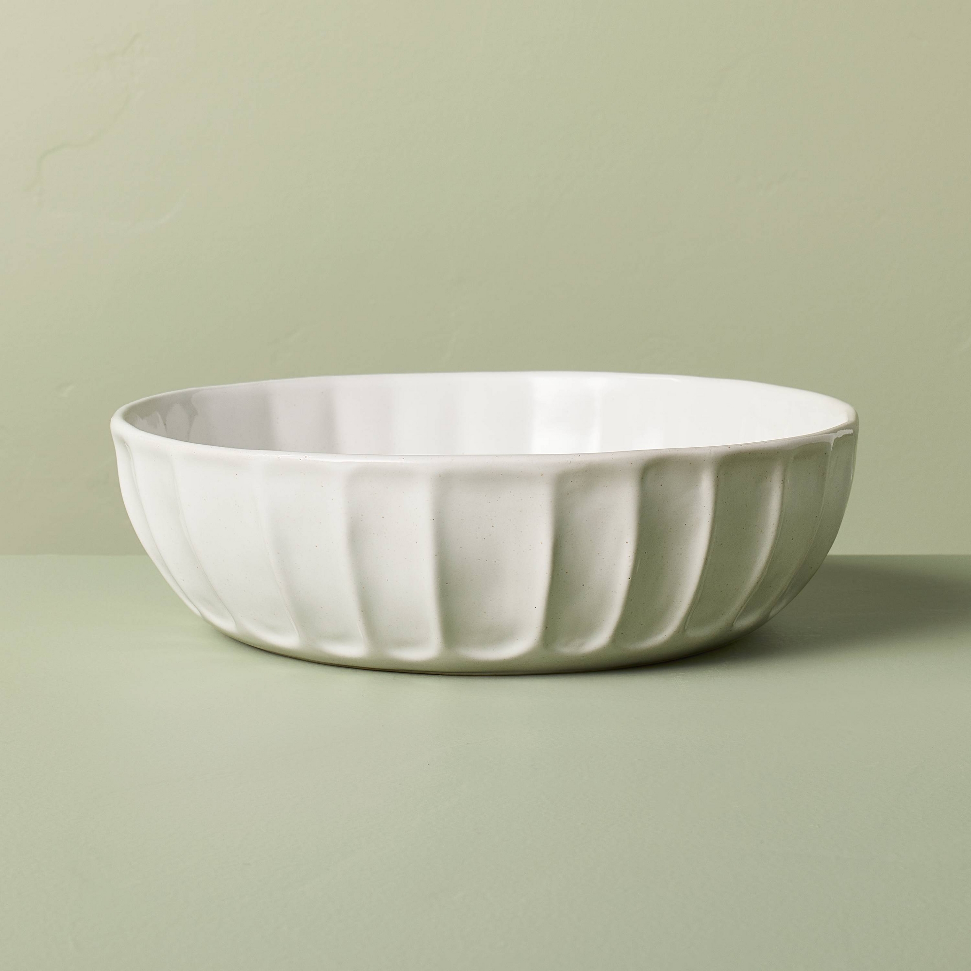 135 fl oz Large Stoneware Serving Bowl Sour Cream - Hearth & Hand™ with Magnolia
