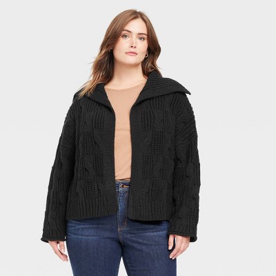 womens black cardigan target