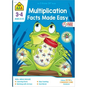School Zone Multiplication Facts Made Easy Grades 3-4 Workbook - (Paperback) - 1 of 4
