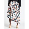 ELOQUII Women's Plus Size Asym Tiered Printed Skirt - 3 of 4