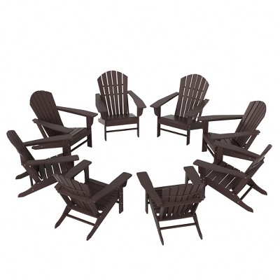 WestinTrends Dylan HDPE Outdoor Patio Adirondack Chair (Set of 8)