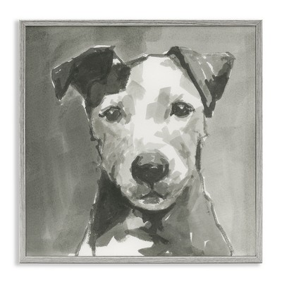 Stupell Industries Muted Dog with Quiet Expression, 24" x 24"