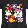 Girls' - Disney - Minnie And Daisy Sticker Look Fitted Short Sleeve Graphic T-Shirt - 2 of 4
