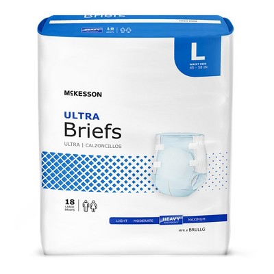 Mckesson Ultra Adult Incontinence Brief L Heavy Absorbency Contoured,  Brullg, Heavy : Target