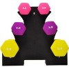 Gulches Colored Neoprene Dumbbell Set with Rack, Multiple Weight Options - 3 of 3