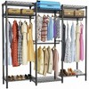 70.8" L x 15.7" W x 76.7" H Portable Iron Heavy Duty Clothes Rack with Adjustable Wire Shelves, Hanging Rods, Hooks - 2 of 4