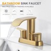 WOWOW 4 in. Centerset Double-Handle Waterfall Bathroom Faucet - image 3 of 4