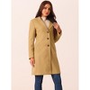 Seta T Women's Single-Breasted Notched Lapel Winter Peacoat - 3 of 4
