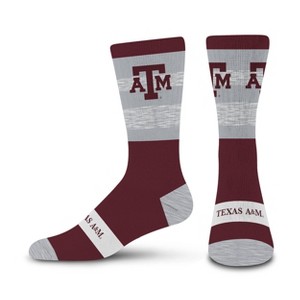 NCAA Texas A&M Aggies Mixer Crew Socks: Cushioned Heel and Toe, Knit Fabric - 1 of 3