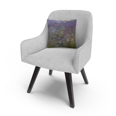 Monet Water Lilies 16x16 Multicolor Microfiber Throw Pillow
