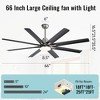 Large Industrial Smart Ceiling Fans with Lights and Remote & APP Control 8 ABS Blades 6-Speed Powerful DC Motor Reversible For Home/Commercial/Outdoor - 4 of 4