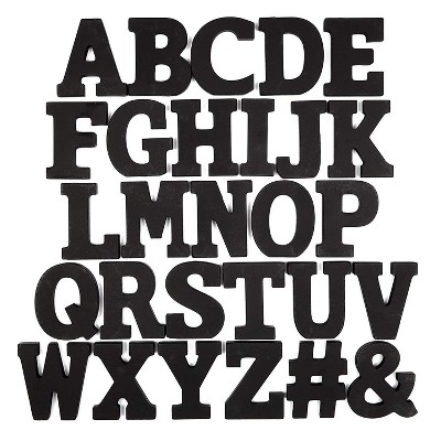 Bright Creations 54-Piece Black Wooden Decorative Alphabet Letters & Symbols Sign 3-Inch for Home Wall Decor
