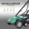 SEVOBAL Wheelbarrows and Lawn Carts 2-in-1 Lawn Dethatcher and Scarifier with Wheels and Detachable Collection Bag, Green, 40.2"*20.1"*37.4" - 2 of 4