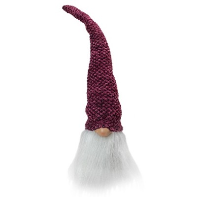 Northlight 15" Purple Plum and White Gnome Head Christmas Tabletop Decor