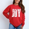 Joy Block Distressed - Women's Garment Dyed Long Sleeve Graphic T-Shirt - 3 of 4