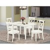 5-Piece Buttermilk and Cherry Solid Wood Top - Dining Room Set - Seats-4 - 2 of 4