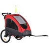 Aosom Bike Trailer for Kids 3 In1 Foldable Child Jogger Stroller Baby Stroller Transport Carrier Rubber Tires Kid Bicycle Trailer - 4 of 4