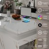 LED Coffee Table with Storage, Black Coffee Table with Wireless Charging and Speaker - 3 of 4
