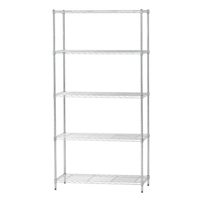 IRIS 5 Shelf Wire Storage Unit Silver
