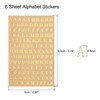Unique Bargains 3D Mini Self-Adhesive A to Z Letter Resin Stickers 6 Sheets - 2 of 4