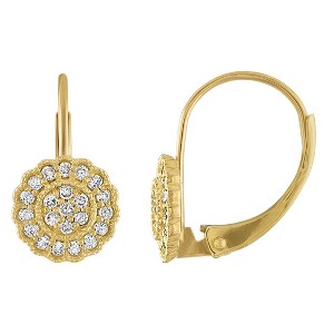 Designs By Gioelli 10K Yellow Gold Genuine Diamond Drop Earrings - 1 of 2