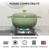 Karl Home 5 qt. Enameled Cast Iron Round Dutch Oven in Red with Lid - 3 of 4