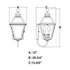 Vaxcel Nottingham 3 - Light Lantern in  Textured Black - 4 of 4