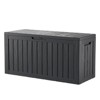 FURNIinspire Deck Boxes, Outside Storage Box Container with Handle for Patio Furniure, Garden Tools, Pool Supplies, Black, 46.26"*18.7"*23.23" - 3 of 4