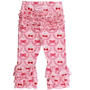 RuffleButts Toddler Girls Ruffle Flare Pants - Love You Cherry Much, 3T ...
