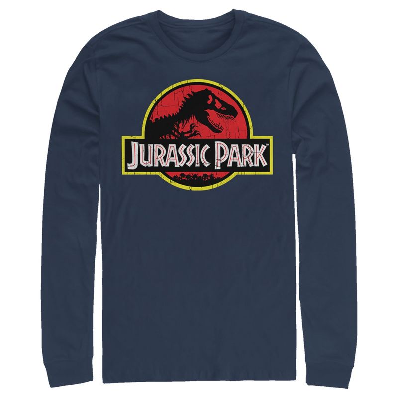 Men's Jurassic Park T Rex Logo Long Sleeve Shirt, 1 of 4