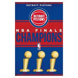 Trends International NBA Detroit Pistons - Champions 23 Framed Wall Poster Prints - 1 of 4