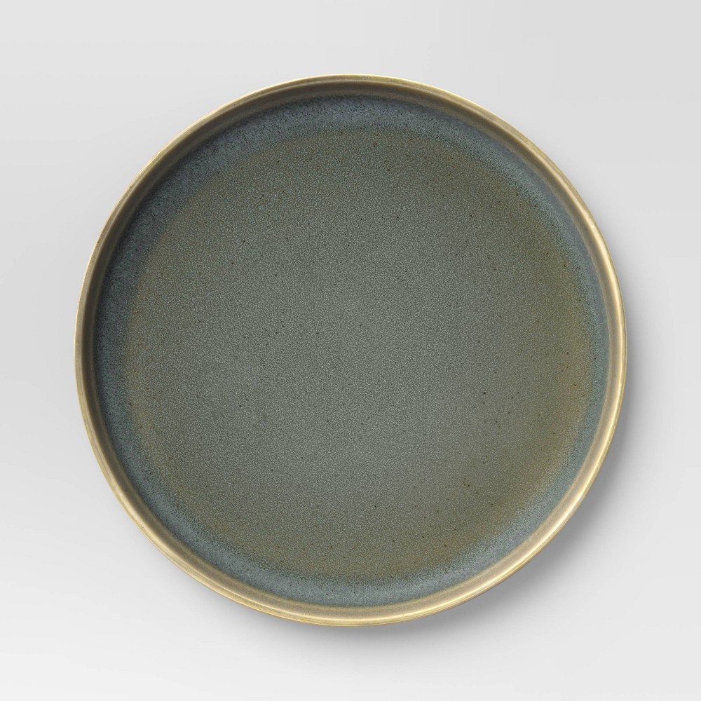 Photos - Plate Stoneware Tilley Dinner  Olive Green - Threshold™